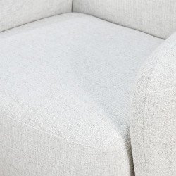 طقم كنب 2 مقعد فاخر مع كرسيين دوار وثابت أوف وايت