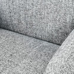 طقم كنب 2 مقعد فاخر مع كرسيين دوار وثابت رمادي