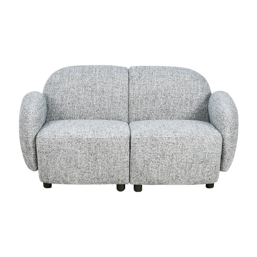 طقم كنب 2 مقعد فاخر مع كرسيين دوار وثابت رمادي