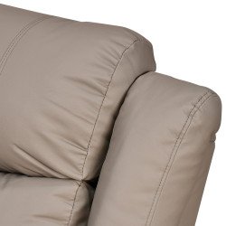 كرسي استرخاء فخم هزاز دوار بتصميم عصري جلد كافيه