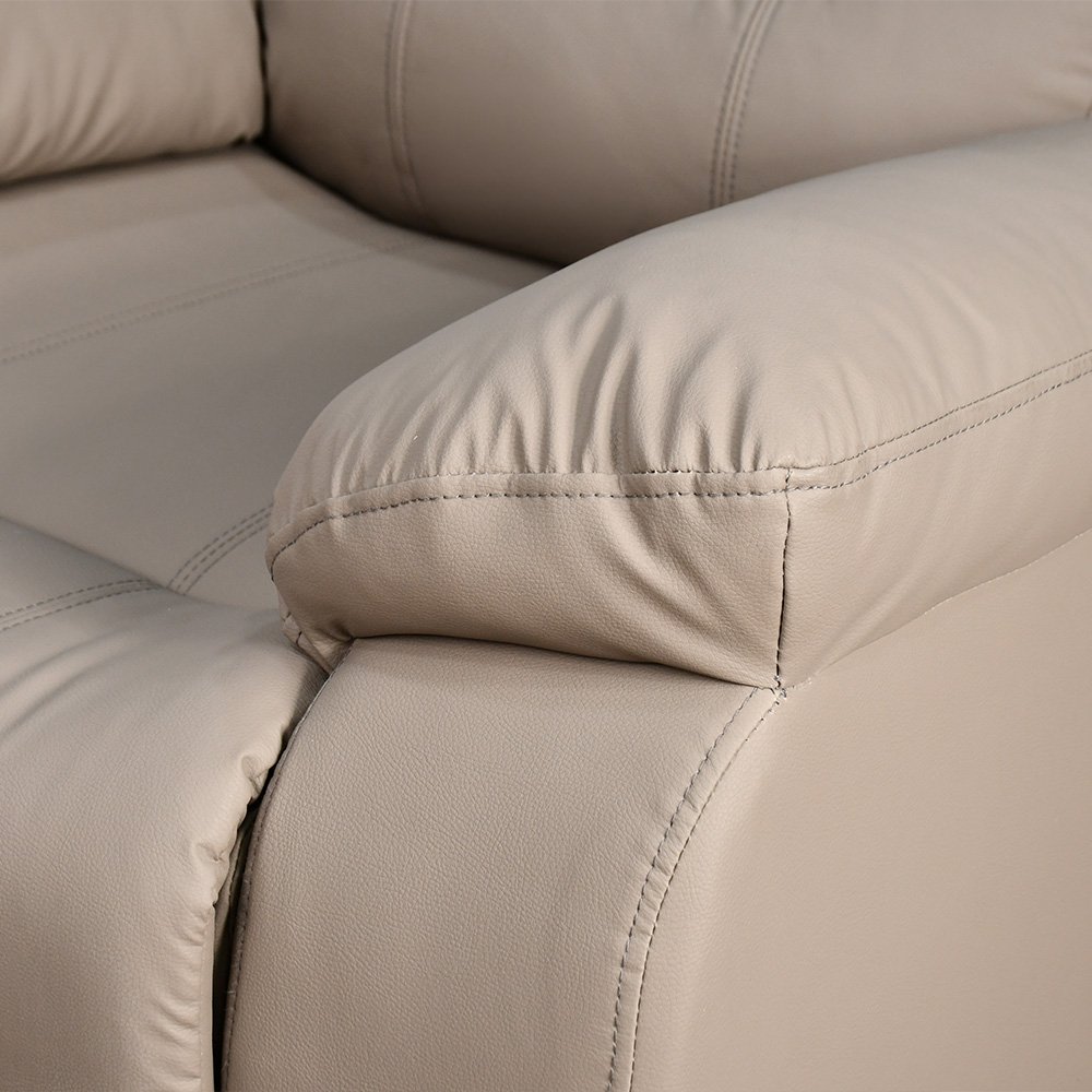 كرسي استرخاء فخم هزاز دوار بتصميم عصري جلد كافيه