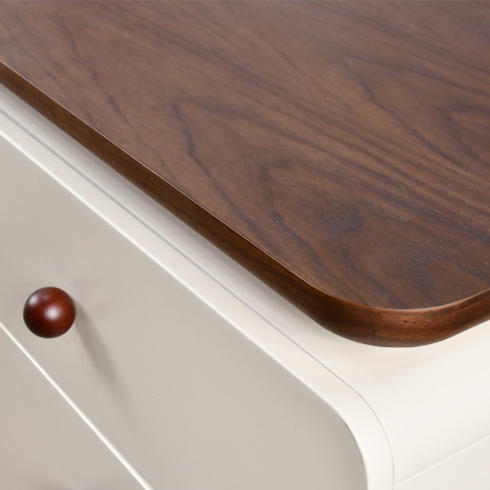 طاولة زينة مودرن خشبية 6 أدراج بمرآة مضيئة مع مقعد