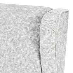 كرسي مفرد فخم قماش بهيكل خشبي مودرن رمادي