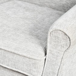 كرسي مفرد فخم قماش بهيكل خشبي مودرن رمادي