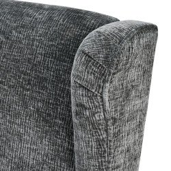 كرسي مفرد فخم قماش بهيكل خشبي مودرن رمادي غامق