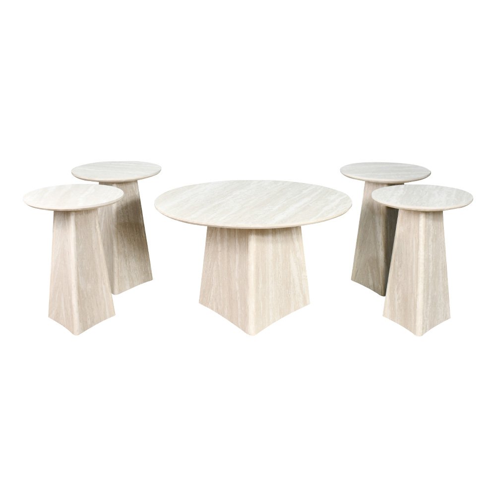 طقم طاولات خدمة مودرن 5 قطع خشب رمادي طقم طاولات خدمة مودرن 5 قطع خشب رمادي