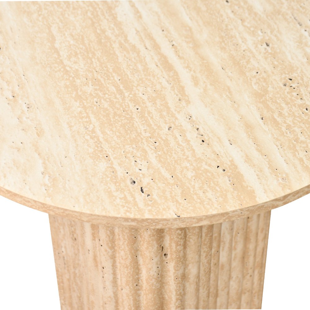 طقم طاولات خدمة مودرن 5 قطع خشب بيج