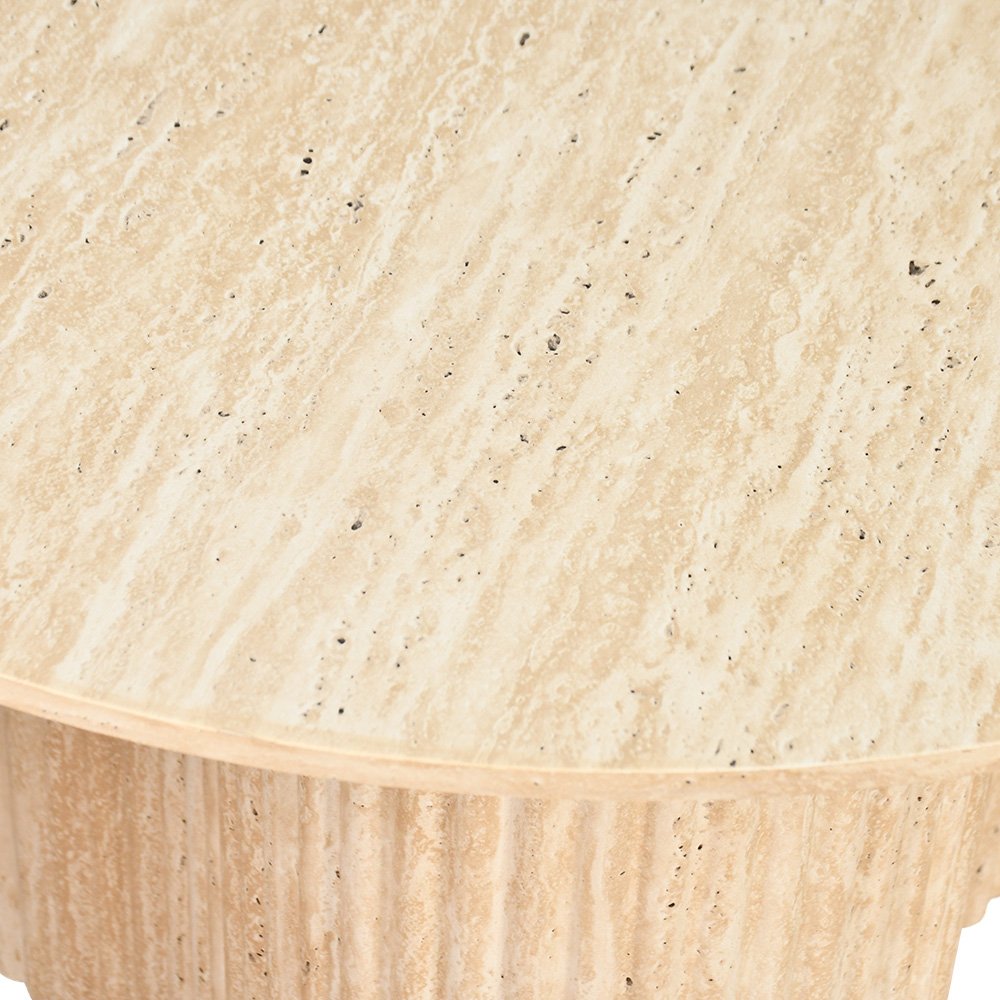 طقم طاولات خدمة مودرن 5 قطع خشب بيج