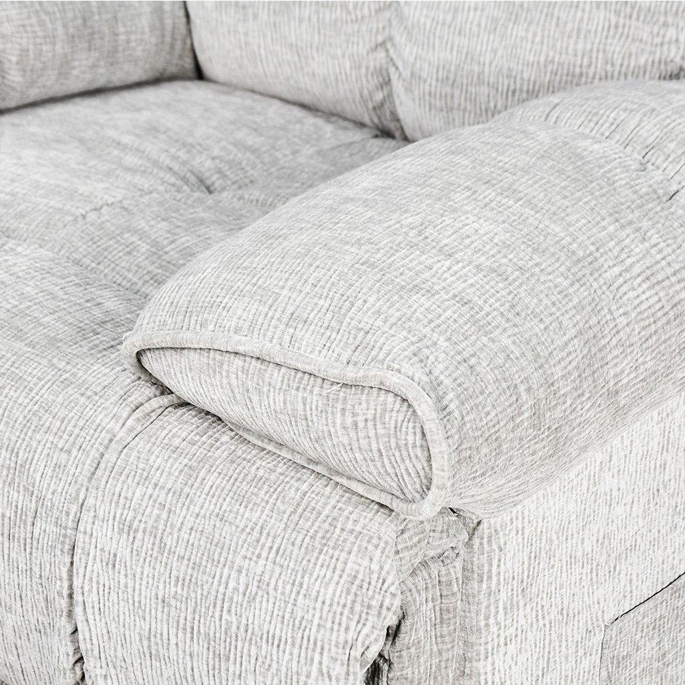 كرسي استرخاء فخم هزاز دوار بحامل جوال رمادي