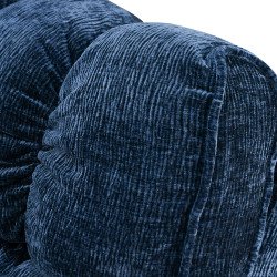 كرسي استرخاء فخم هزاز دوار بحامل جوال أزرق