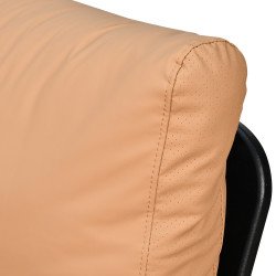 كرسي مفرد جلد بهيكل معدني تصميم عصري هافان