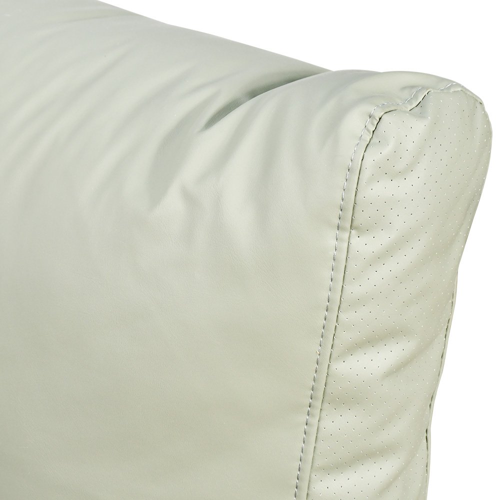 كرسي مفرد جلد بهيكل معدني تصميم عصري مينت جرين