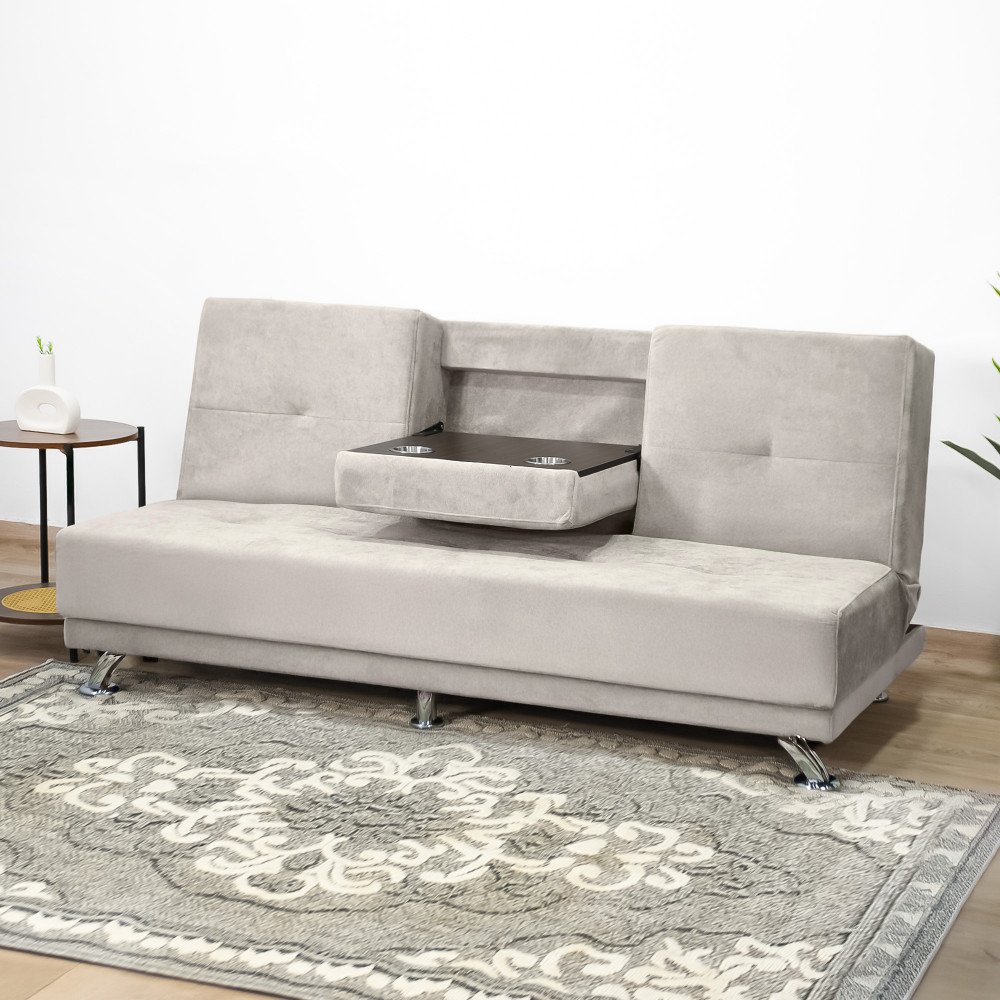 كنبة قابلة للتعديل الي سرير بطاولة مدمجة