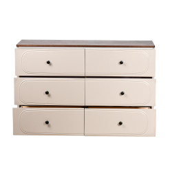 خزانة مودرن خشبية 6 أدراج بمقابض 75×120 سم خزانة مودرن خشبية 6 أدراج بمقابض 75×120 سم