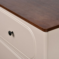 خزانة مودرن خشبية 6 أدراج بمقابض 75×120 سم خزانة مودرن خشبية 6 أدراج بمقابض 75×120 سم