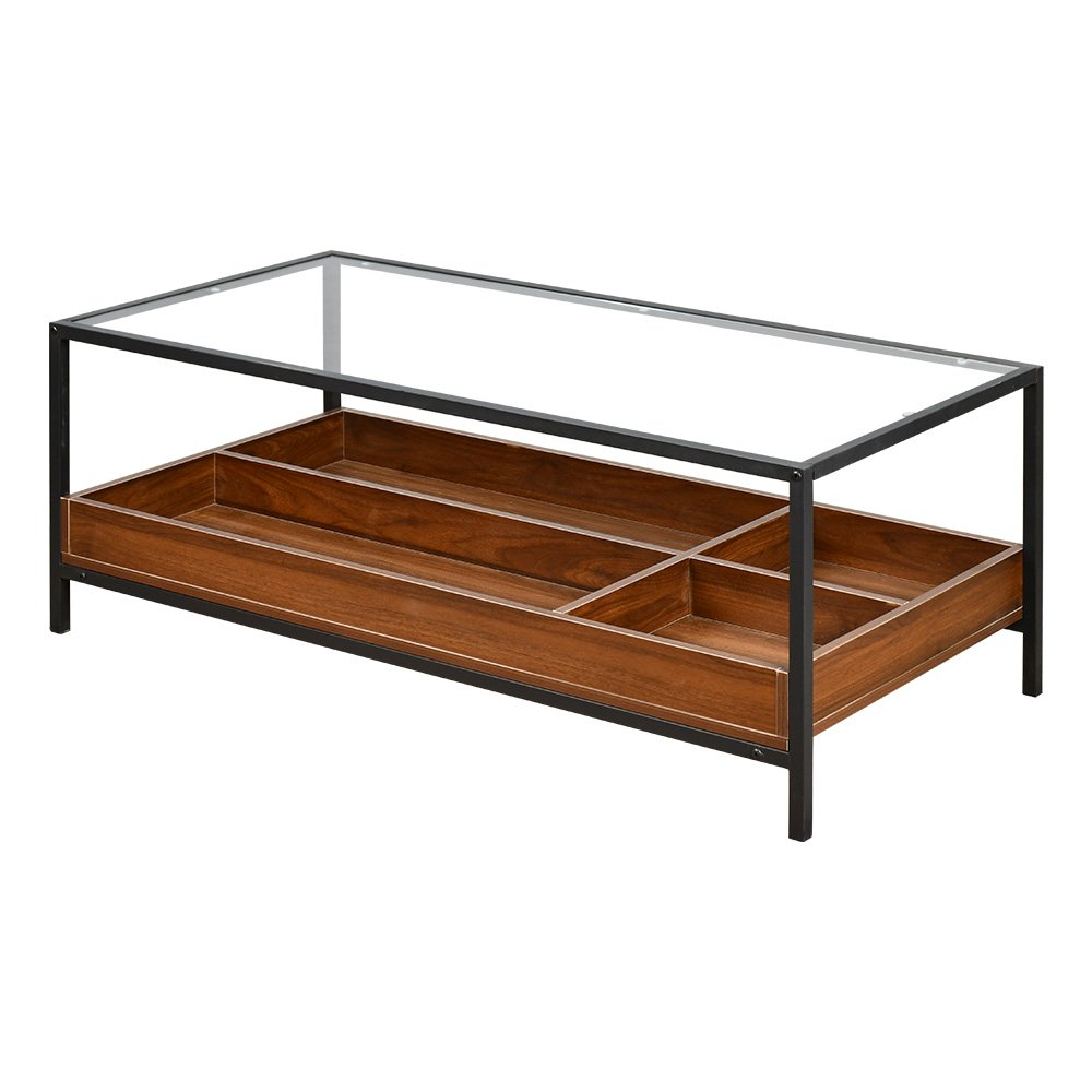 طاولة خدمة مفردة مودرن بسطح زجاجي بني طاولة خدمة مفردة مودرن بسطح زجاجي بني