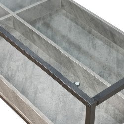 طاولة خدمة مفردة مودرن بسطح زجاجي رمادي طاولة خدمة مفردة مودرن بسطح زجاجي رمادي