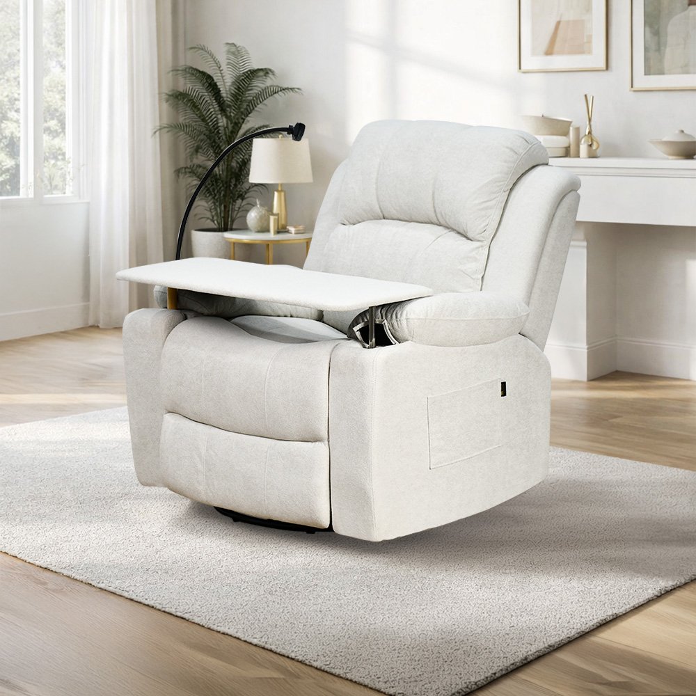 كرسي استرخاء مودرن هزار دوار بحامل جوال مع طاولة مدمجة