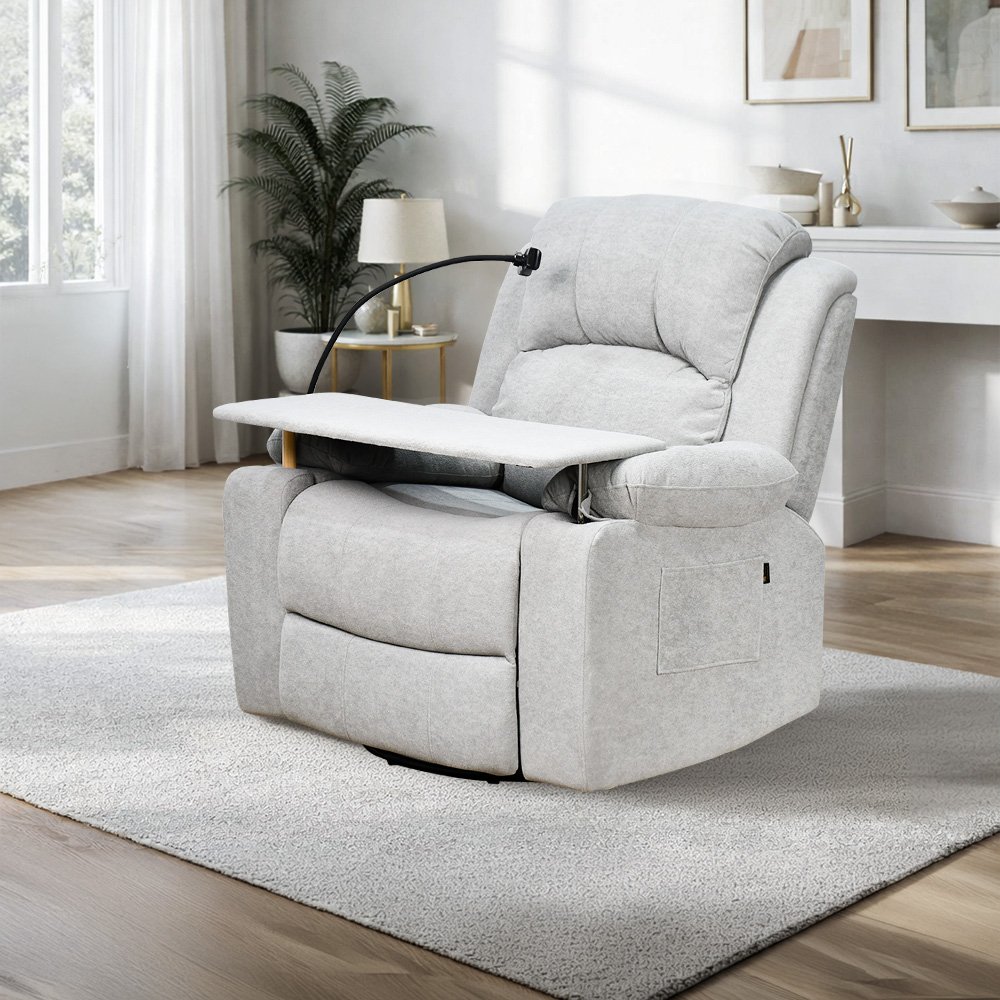 كرسي استرخاء مودرن هزار دوار بحامل جوال مع طاولة مدمجة