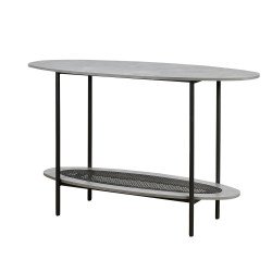 مدخل استقبال خشبي مع رف راتان بوهيمي عصري رمادي