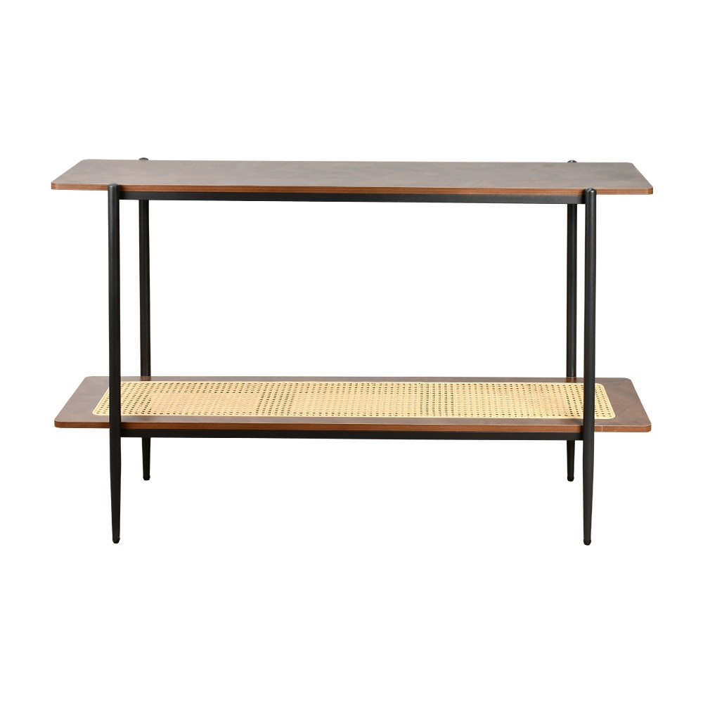 مدخل استقبال خشبي مع رف راتان بوهيمي عصري بني مدخل استقبال خشبي مع رف راتان بوهيمي عصري بني