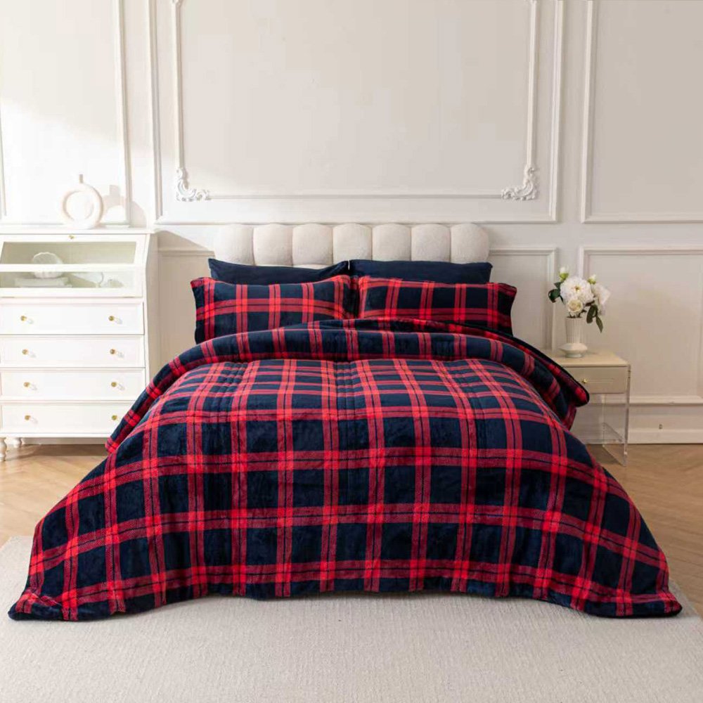 مفرش نيوم شتوي مخمل 4 قطع نفر