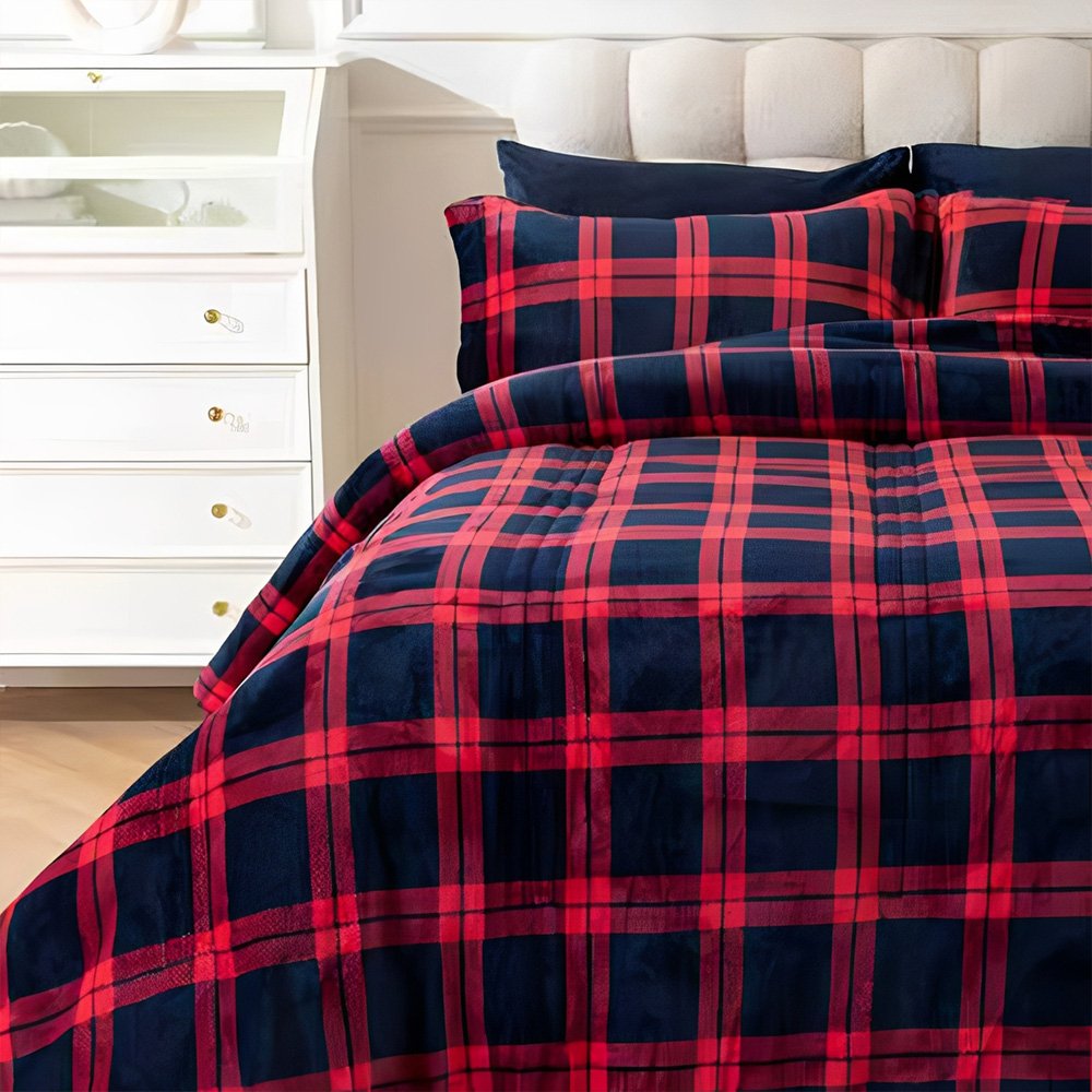 مفرش نيوم شتوي مخمل 4 قطع نفر