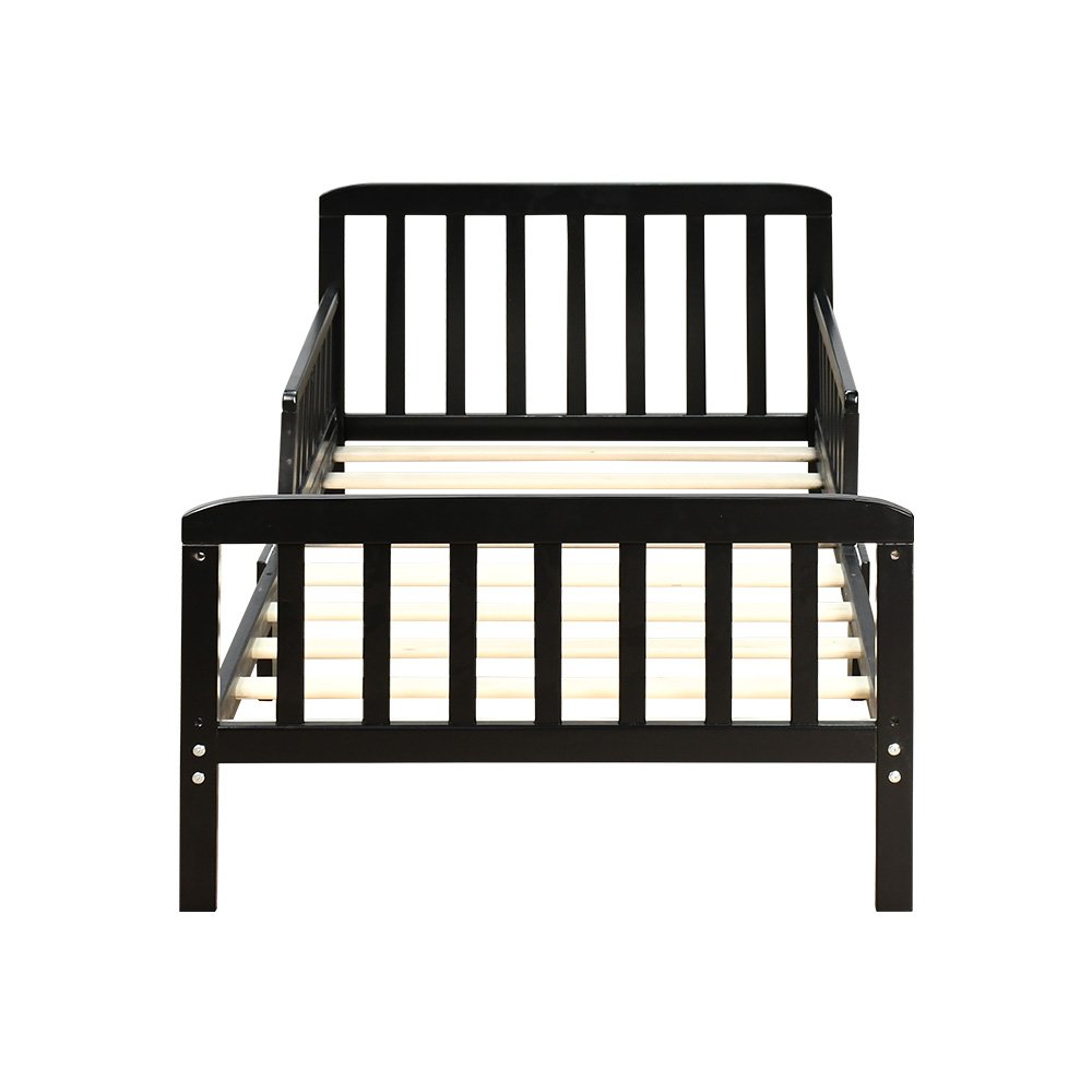 سرير أطفال حواجز أسود 70×135 سم سرير أطفال حواجز أسود 70×135 سم