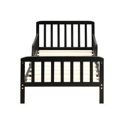 سرير أطفال حواجز أسود 70×135 سم