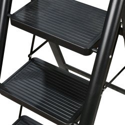 سلم معدني 3 درجات عملي أسود 80×40 سم