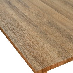 طاولة طعام خشب بأرجل معدنية 8 كراسي بيج