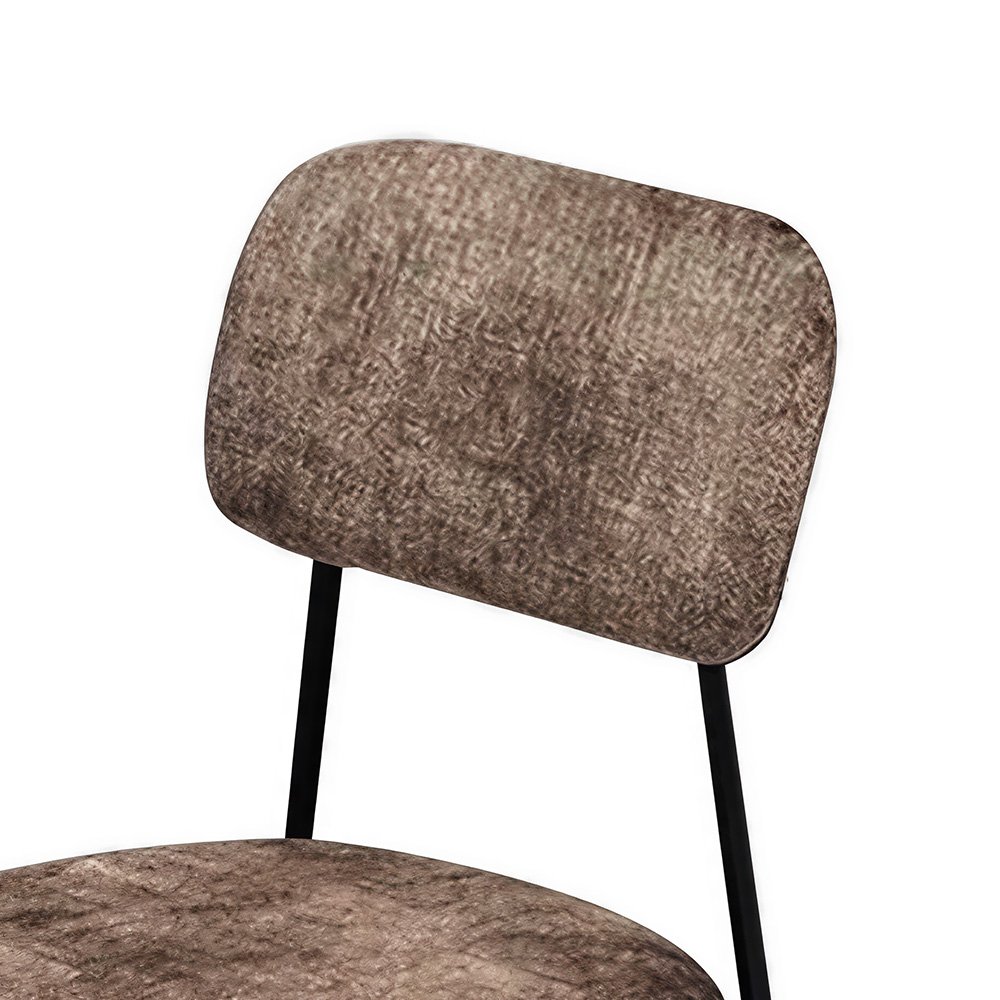 كرسي مفرد عصري قماش بهيكل معدني بني كرسي مفرد عصري قماش بهيكل معدني بني