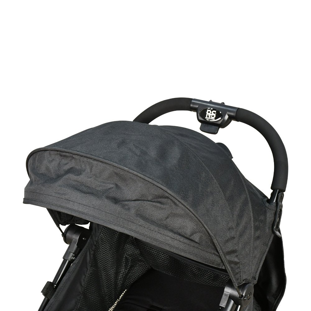 عربة أطفال قابلة للطي قماش بهيكل معدني أسود عربة أطفال قابلة للطي قماش بهيكل معدني أسود