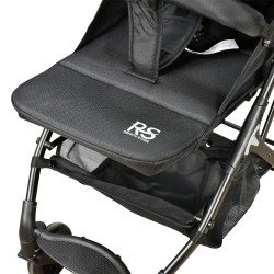 عربة أطفال قابلة للطي قماش بهيكل معدني أسود عربة أطفال قابلة للطي قماش بهيكل معدني أسود