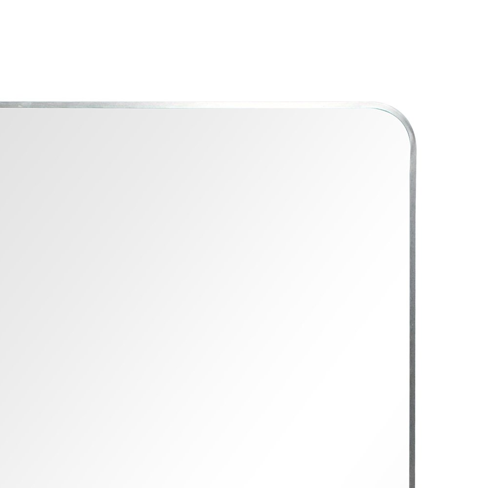 مرآة ديكور حائط بإطار فضي 100×60 سم مرآة ديكور حائط بإطار فضي 100×60 سم