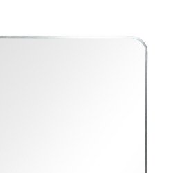 مرآة ديكور حائط بإطار فضي 100×60 سم مرآة ديكور حائط بإطار فضي 100×60 سم