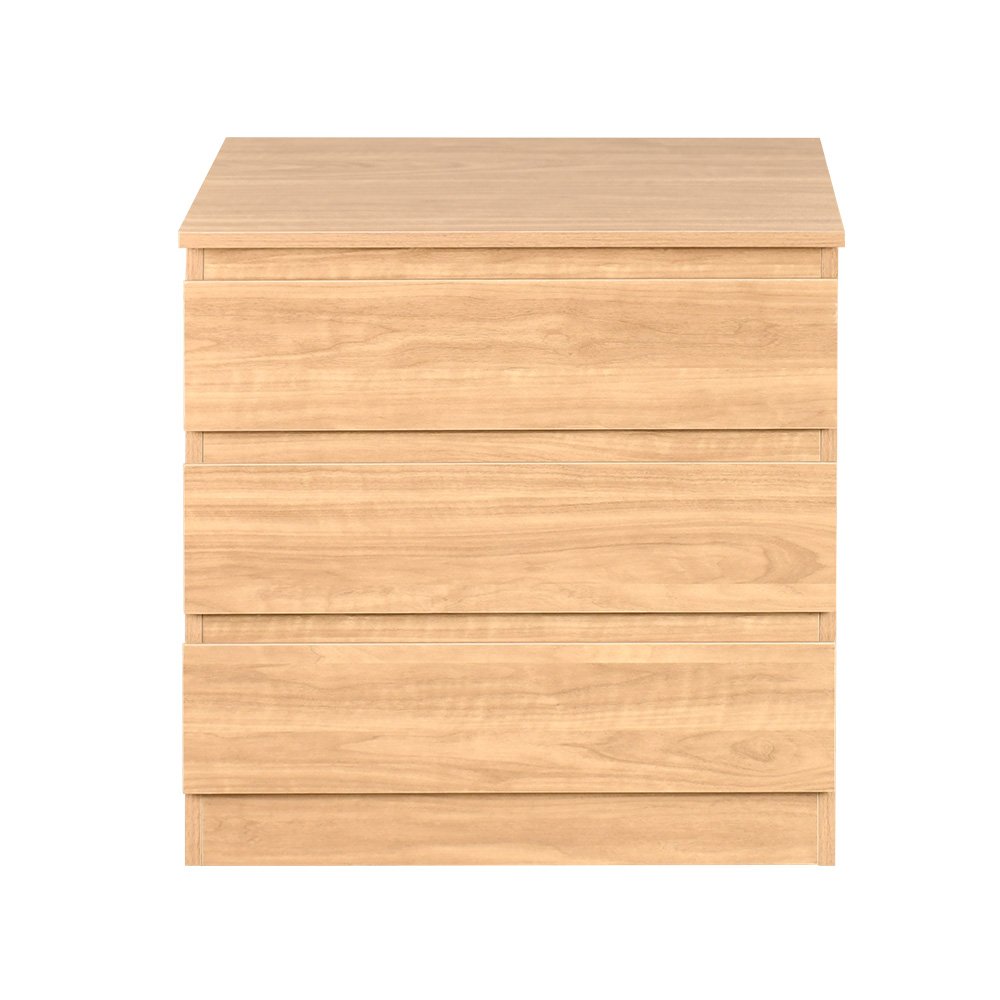 خزانة خشب بـ 3 أدراج تصميم عصري بيج