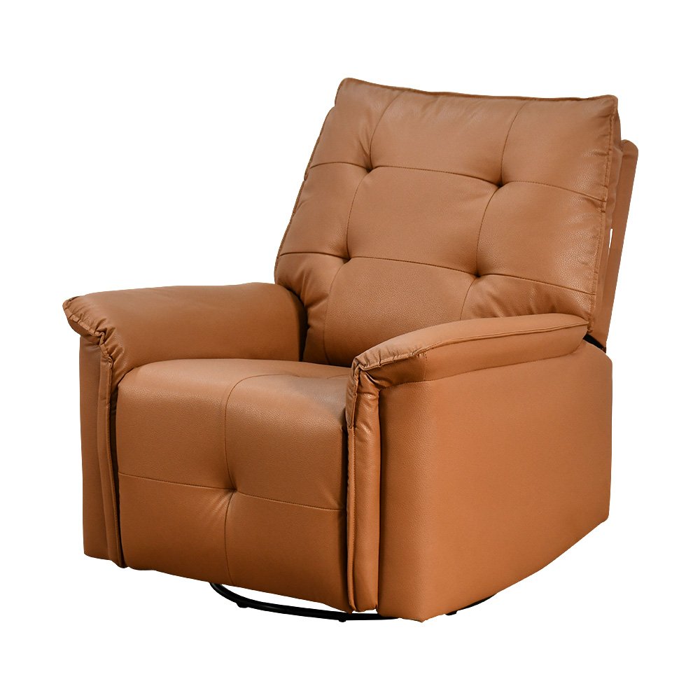 كرسي استرخاء فخم هزار دوار جلد بتصميم عصري جملي