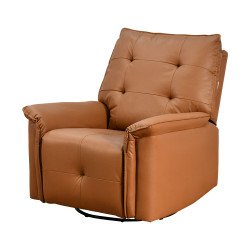 كرسي استرخاء فخم هزار دوار جلد بتصميم عصري جملي