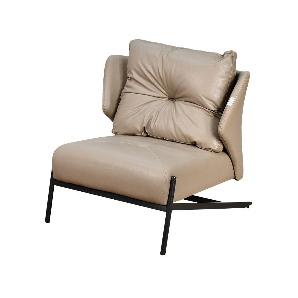 كرسي مفرد جلد بهيكل معدني تصميم عصري كافيه كرسي مفرد جلد بهيكل معدني تصميم عصري كافيه