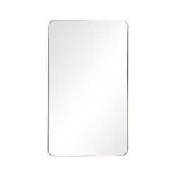 مرآة ديكور حائط بإطار فضي 100×60 سم