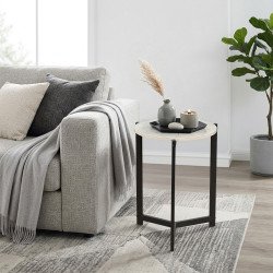 طاولة خدمة مفردة خشب تصميم عملي رمادي