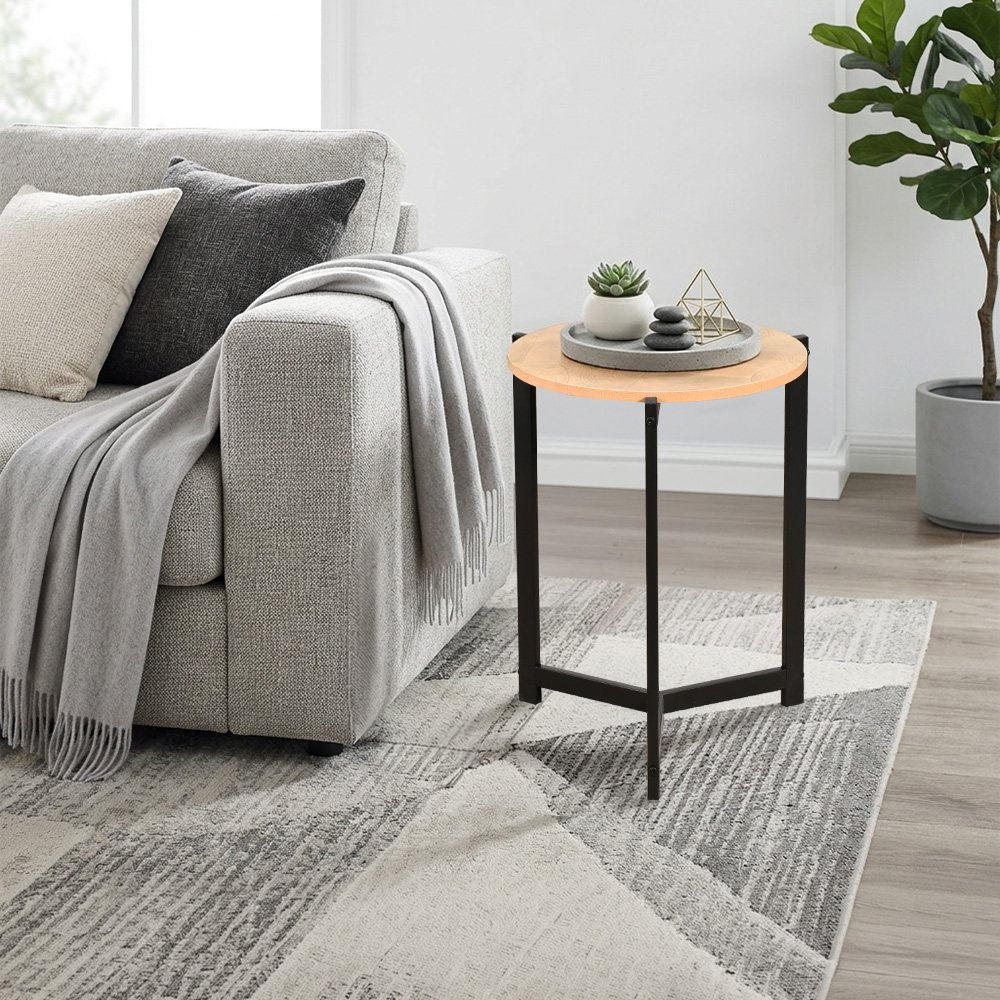 طاولة خدمة مفردة خشب تصميم عملي بيج طاولة خدمة مفردة خشب تصميم عملي بيج