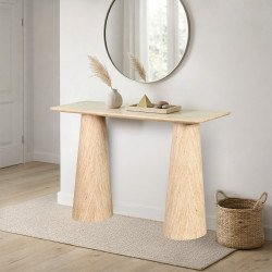 مدخل استقبال خشبي تصميم عصري بيج 120 سم