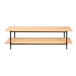 وحدة تلفاز خشب مع رف راتان بوهيمي عصري 160 سم وحدة تلفاز خشب مع رف راتان بوهيمي عصري 160 سم