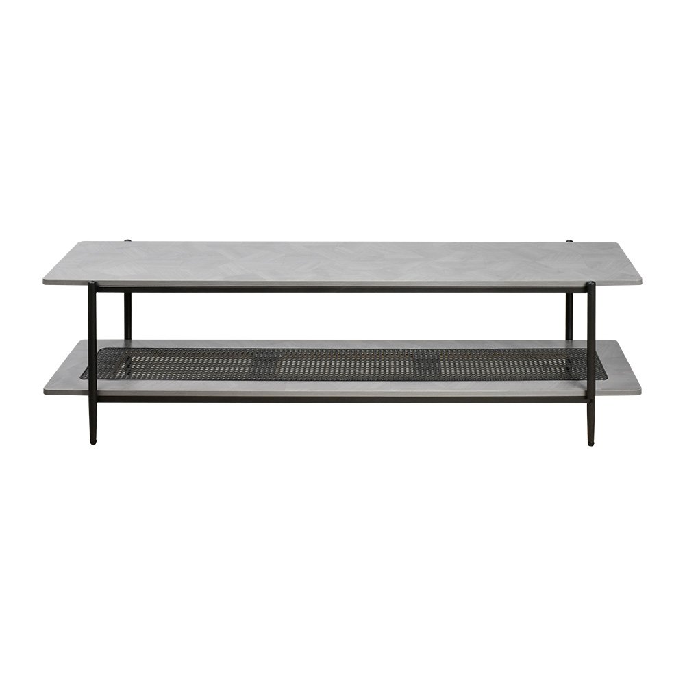 وحدة تلفاز خشب مع رف راتان بوهيمي عصري رمادي 160 سم وحدة تلفاز خشب مع رف راتان بوهيمي عصري رمادي 160 سم