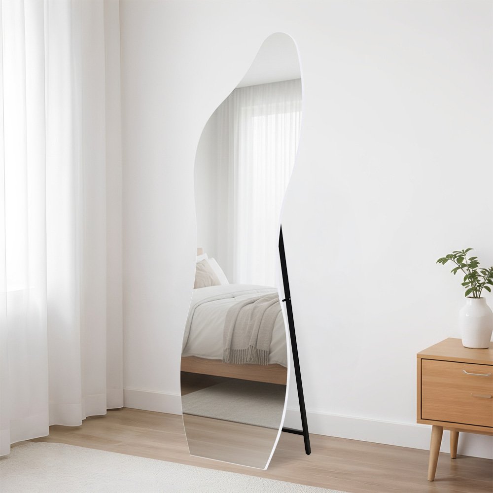 مرآة مودرن استاند معدني 180×60 سم مرآة مودرن استاند معدني 180×60 سم