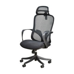 كرسي مكتب مودرن دوار قابل للتعديل أسود