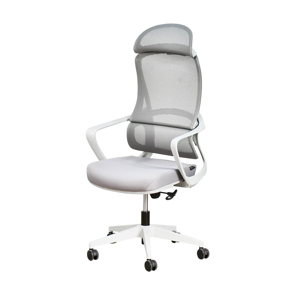 كرسي مكتب مودرن دوار قابل للتعديل رمادي