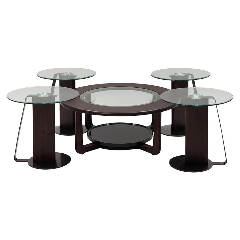 طقم طاولات خدمة 5 قطع مودرن سطح زجاجي عصري طقم طاولات خدمة 5 قطع مودرن سطح زجاجي عصري